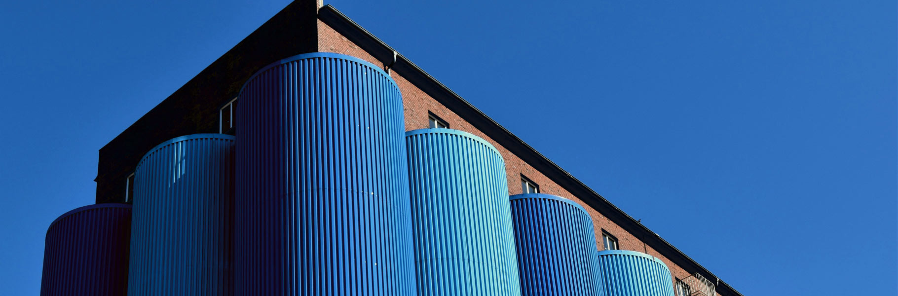 silos around factory