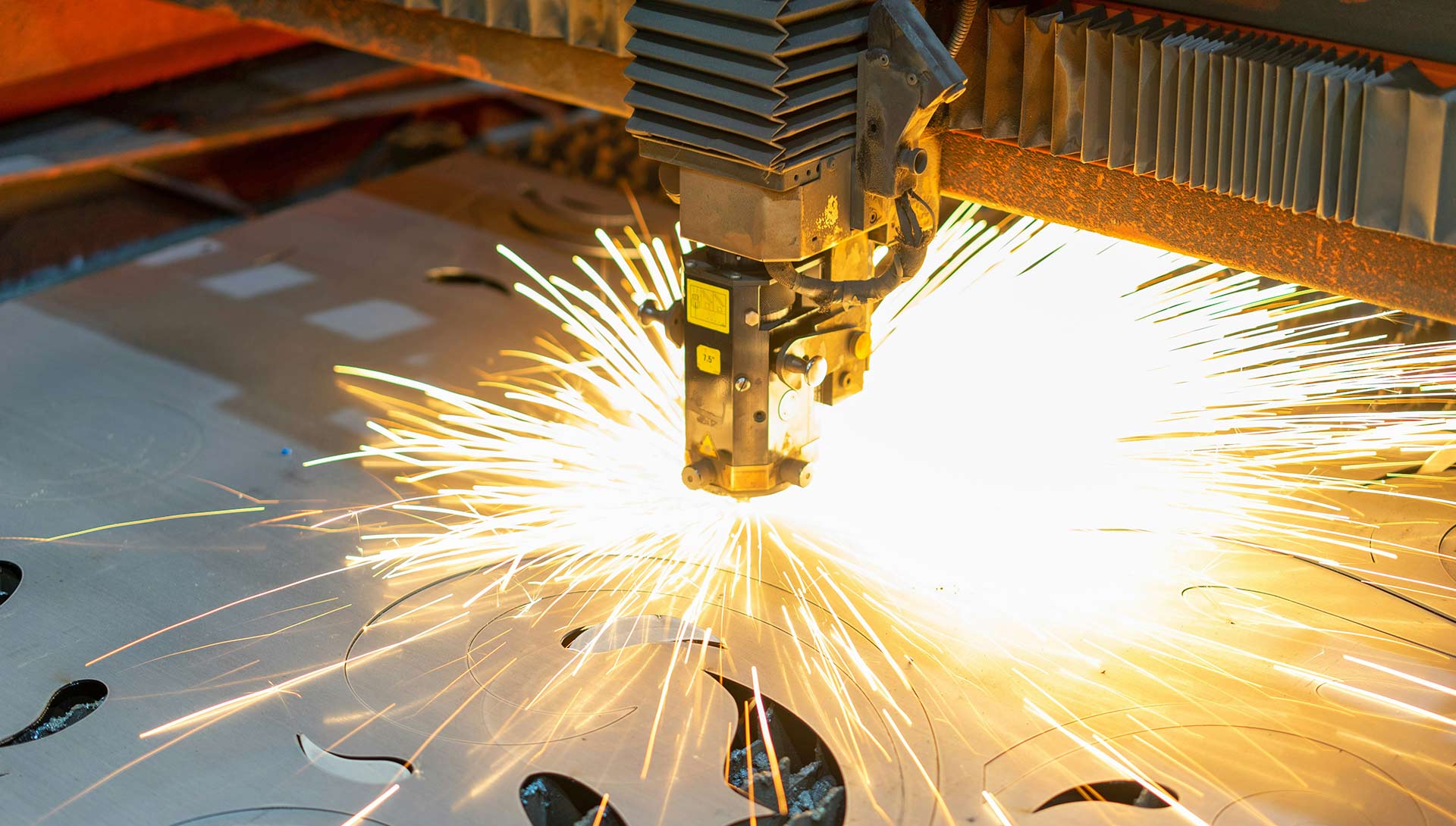 precision laser cutting with sparks