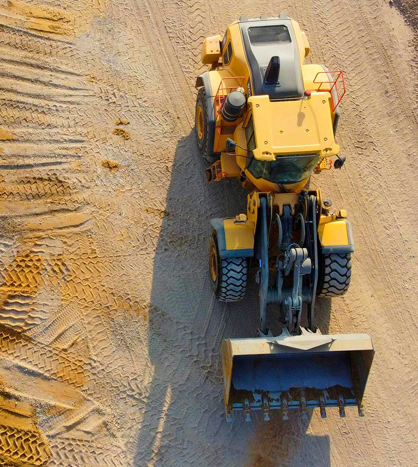 excavator at construction site excavator at construction site